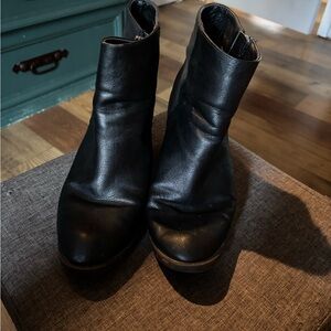 Black Leather Ankle Boots